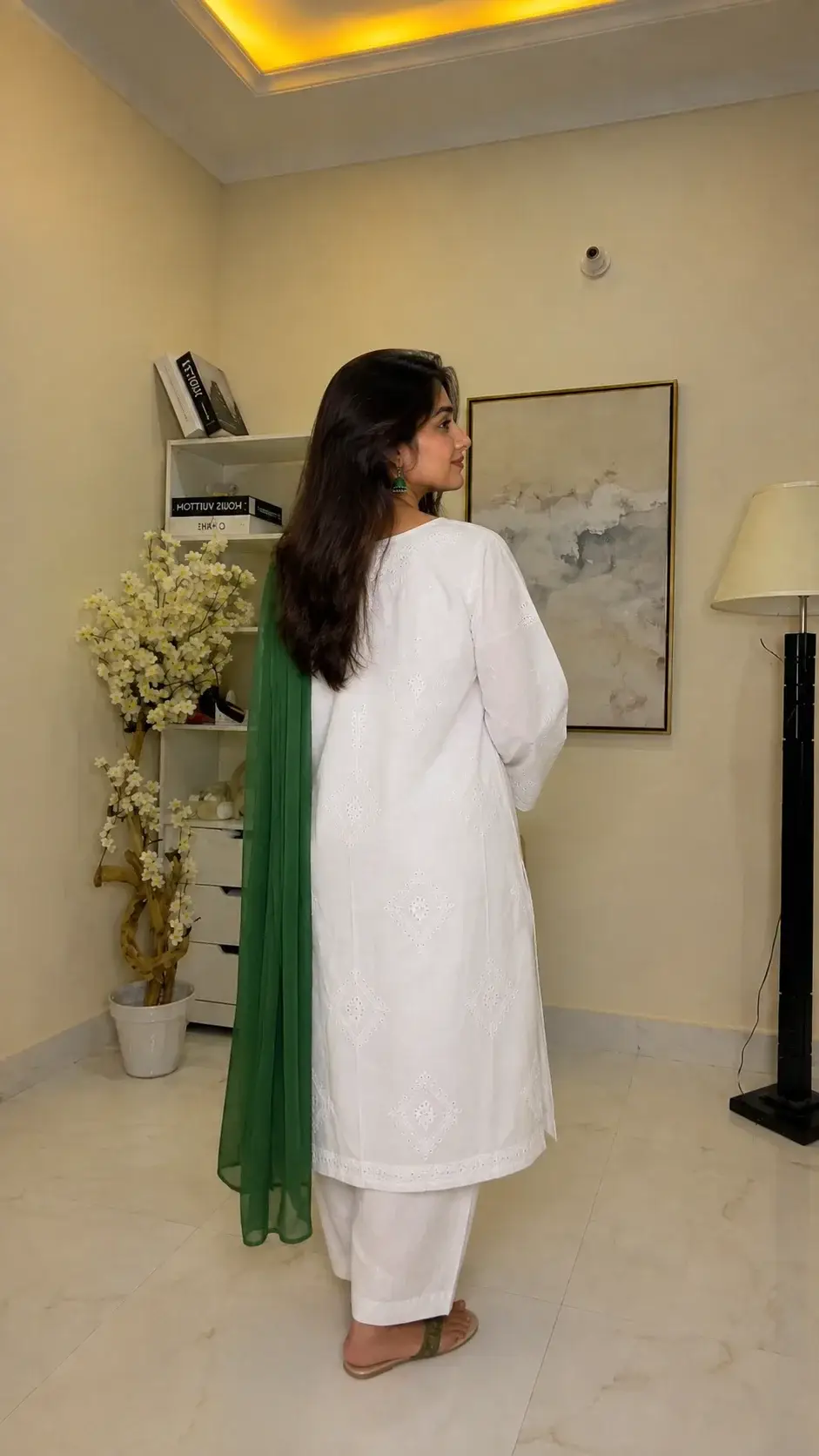 Elegant Women’s Stitched Cotton Suit with Embroidered Pattern – 3 Pcs