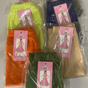 6 Pcs Girl's Stitched Jersey Plain Leggings